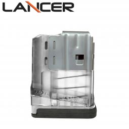 Lancer Systems L7 Advanced Warfighter Magazine, 10 Round 7.62mm/.308cal, Translucent Clear