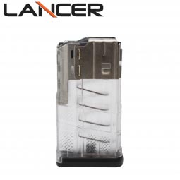 Lancer Systems L7 Advanced Warfighter Magazine, 20 Round 7.62mm/.308cal, Translucent Clear