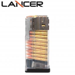 Lancer Systems L7 Advanced Warfighter Magazine, 25 Round 7.62mm/.308cal, Translucent Clear