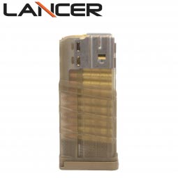 Lancer Systems L7 Advanced Warfighter Magazine, 25 Round 7.62mm/.308cal, Translucent Dark Earth