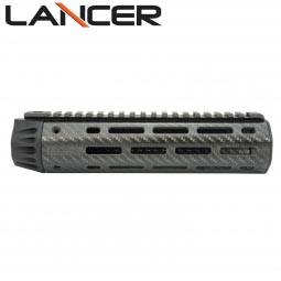 Lancer Systems AR-15 Carbon Fiber Handguard, Octagon w/ Rail, 8" Mid-Length