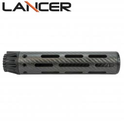 Lancer Systems AR-15 Carbon Fiber Handguard, Round w/ Standard Cooling Slots, 8" Mid-Length