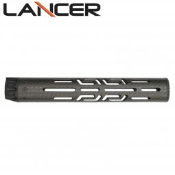 Lancer Systems AR-15 Carbon Fiber Handguard, Round w/ Premium Cooling Slots, 12" Rifle Length