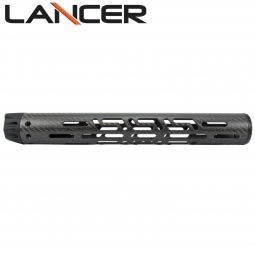 Lancer Systems AR-15 Carbon Fiber Handguard, Round w/ Premium Cooling Slots, 13" Rifle Length Plus