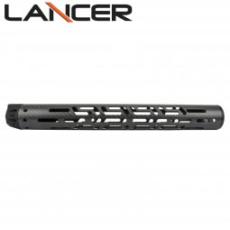 Lancer Systems AR-15 Carbon Fiber Handguard, Round w/ Premium Cooling Slots, 15" Extra Long