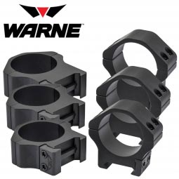 Warne Maxima Horizontal 30mm Scope Rings, Matte Black