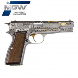 MGW Custom Browning Hi-Power Gold Classic 9mm, French Grayed