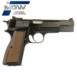 MGW Custom Browning Hi-Power .40 S&W w/ Adjustable Sight & Ambi Safety, Blued / Matte