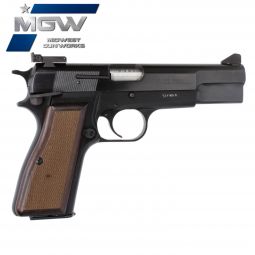 MGW Custom Browning Hi-Power .40 S&W w/ Adjustable Sight & Ambi Safety, Blued / Matte