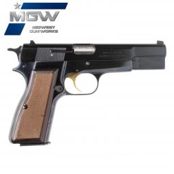 MGW Custom Browning Hi-Power 9mm w/ Standard Safety, Matte / Blued