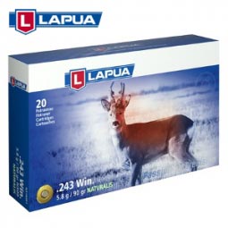 Lapua 90 Gr. .243 WIN Naturalis Ammunition 20 Round Box