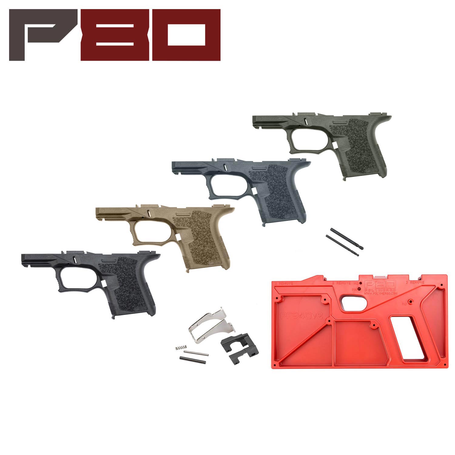 Polymer80 Glock 26 27 80 Pistol Frame Kit Standard Texture Mgw