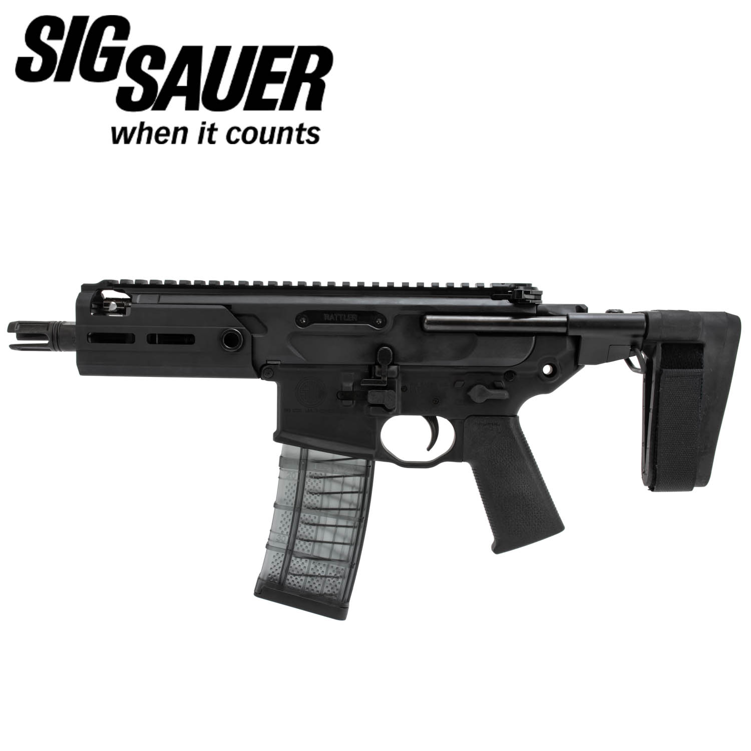 Sig Sauer MCX Rattler Pistol, 300 Blackout, Collapsible PSB: MGW