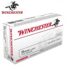 Winchester 9mm 115GR. Ammunition 50 Round Box