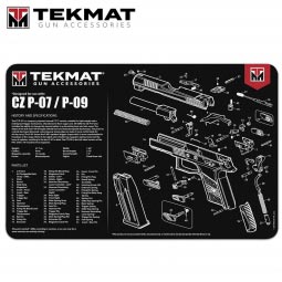 TekMat CZ P-07 / P-09 11"x17" Gun Cleaning Mat, Black