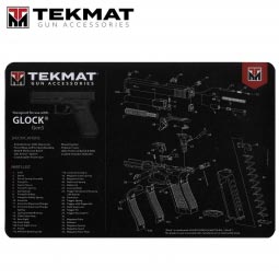 TekMat 11"x17" Gun Cleaning Mat for Glock Gen5, Black