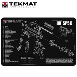 TekMat Heckler & Koch SP5K 11"x17" Gun Cleaning Mat, Black