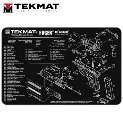 TekMat Ruger LC9 11"x17" Gun Cleaning Mat, Black