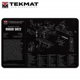 TekMat Ruger SR22 11"x17" Gun Cleaning Mat, Black