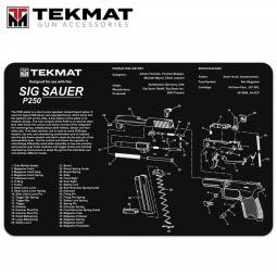 TekMat Sig Sauer P250 11"x17" Gun Cleaning Mat, Black