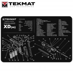 TekMat Springfield Armory XDm 11"x17" Gun Cleaning Mat, Black