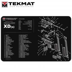 TekMat Springfield Armory XDs 11"x17" Gun Cleaning Mat, Black