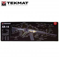 TekMat AR-15 Cut Away 15"x44" Premium Gun Cleaning Mat, Black