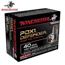 Winchester PDX1 Defender 40 S&W 165 Grain Ammunition 20 Round Box