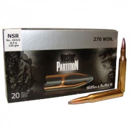 Sellier & Bellot 270 WIN 130Gr. Nosler Partition Ammunition 20 Rond Box