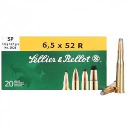 Sellier & Bellot 6.5 x 52R 117gr. Ammunition 20 Round Box