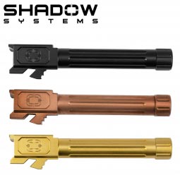 Shadow Systems 9mm Threaded & Fluted Match Barrel for Glock 19, (Gen 1-5)