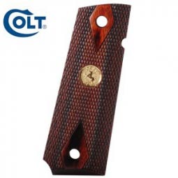 Colt 1911 Rosewood Grips with Gold Medallion