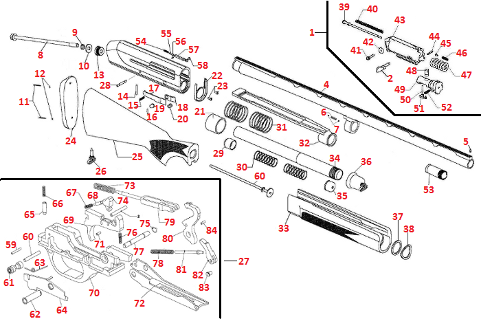 Взрыв схема fabarm xlr5