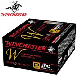 Winchester Train and Defend .380 Auto 95gr. JHP Ammunition 20 Rd. Box