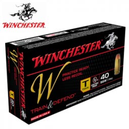 Winchester Train and Defend .40 S&W 180GR. FMJ Ammunition 50 Rd. Box