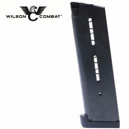 Wilson Combat 1911 Magazine, 45 ACP Full Size 8 Round, Standard Base Pad, Black