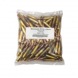 Winchester USA M193 5.56mm 55gr. FMJ Ammunition, 100 Round Battle Pack