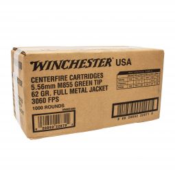 Winchester Lake City 5.56mm M855 Green Tip 62gr FMJ Ammunition, 1000 Rounds