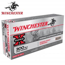 Winchester Super-X 300 Blackout Subsonic 200gr. Hollow Point Ammunition, 20 Round Box