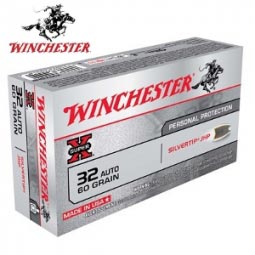 Winchester Super-X Silver Tip .32 Auto 60GR. JHP Ammunition 50 Rd. Box