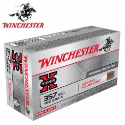 Winchester Super-X .357 Magnum 158gr. JHP Ammunition, 50 Round Box