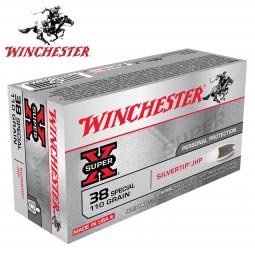 Winchester Super-X .38 Special 110gr. JHP Ammunition, 50 Round Box