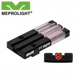 Meprolight Fiber-Tritium Bullseye MOS Rear Sight for Glock Pistols, Red