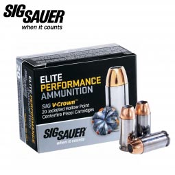 Sig Sauer Elite Performance V-Crown .40 S&W 180gr. JHP Ammunition, 20 Round Box