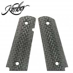 Kimber 1911 Full Size Ambi Grips, G10 Black Warrior Pattern, Mag Well