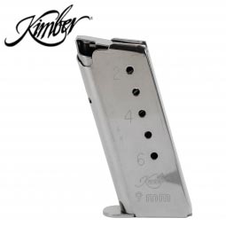 Kimber Solo Magazine, 9mm Stainless 6 Round Capacity, Flush Fit