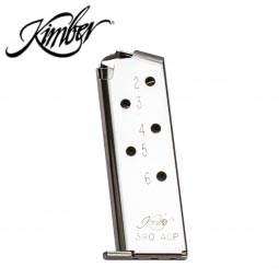 Kimber Micro Magazine, 380ACP Stainless 6 Round Capacity