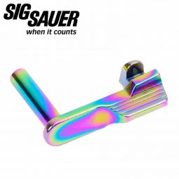 Sig Sauer P238 Slide Stop, Rainbow Titanium