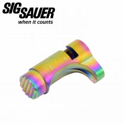 Sig Sauer P238 Magazine Catch, Rainbow Titanium