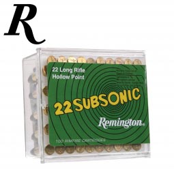 Remington .22 LR Subsonic Hollow Point  Ammunition 100 Round Box